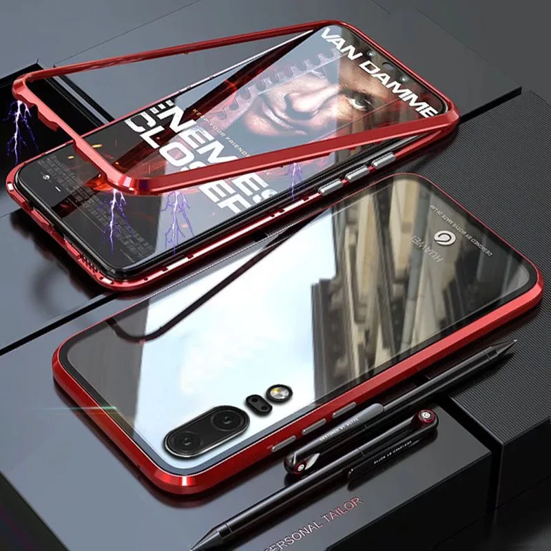 Чехол YonLinTan Coque для huawei p20 pro p 20 lite p20lie p20pro Металлическая магнитная рамка жесткое