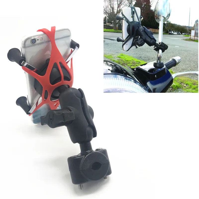 Мотоцикл велосипед зеркало заднего вида крепление с x grip держатель телефона для