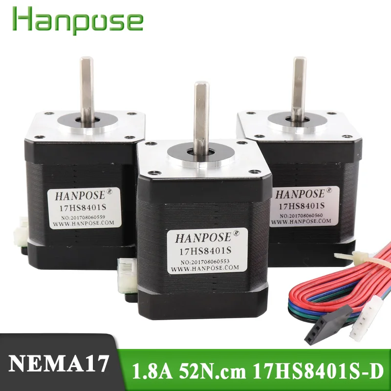 3 шт. 17HS8401S 4 свинец Nema17 (Национальная ассоциация владельцев электротехнических