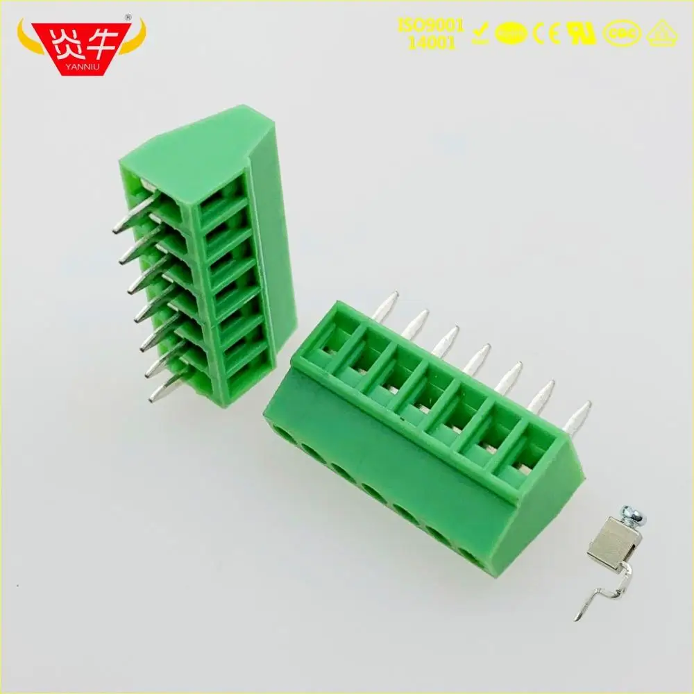 128-2.54-7P KF308 2,54 мм 2PIN PCB Универсальный винтовой клеммный блок DG308 KF128-2.54-2P MPT 0,5/2-2,54-1725656 PHOENIX CONTACT YANNIU - Цвет: 128-2.54-7P