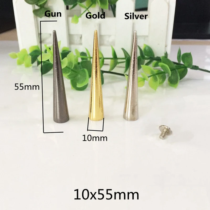 7 мм Диаметр Латунь панк шип деталь одежды заклепки Шпильки с винтами для сумки