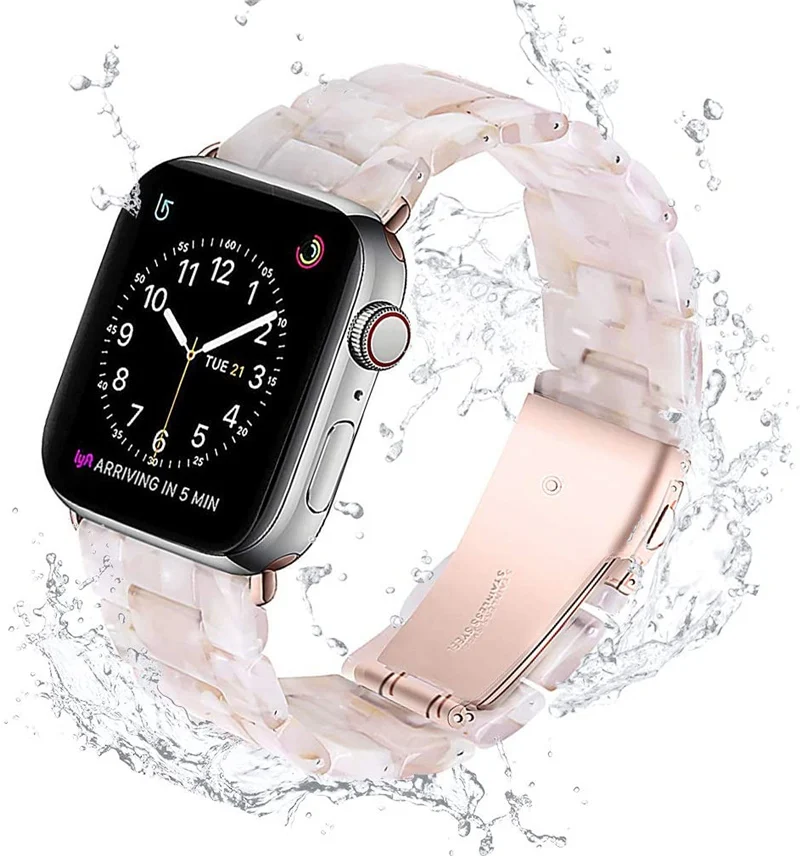 Strap For Apple Watch Series 6 7 Band SE 45mm 41mm 44mm 40mm iWatch 5 4 Resin Bracelet For Applewatch 3 42mm 38mm Watchbands