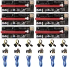 610 шт., Райзер VER009 USB 3,0 PCI-E, Райзер VER 009S PLUS Express 1X 4x 8x 16x, Райзер-адаптер PCIE, карта SATA, 15 контактов на 6 контактов питания