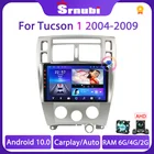 Автомобильный мультимедийный видеоплеер Srnubi Android 10 для Hyundai Tucson 2004 2005 2006 -2009 GPS навигация 2 Din WIFI стерео DVD