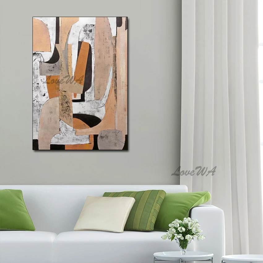 Современная Абстрактная картина с несимметричными узорами Новое поступление