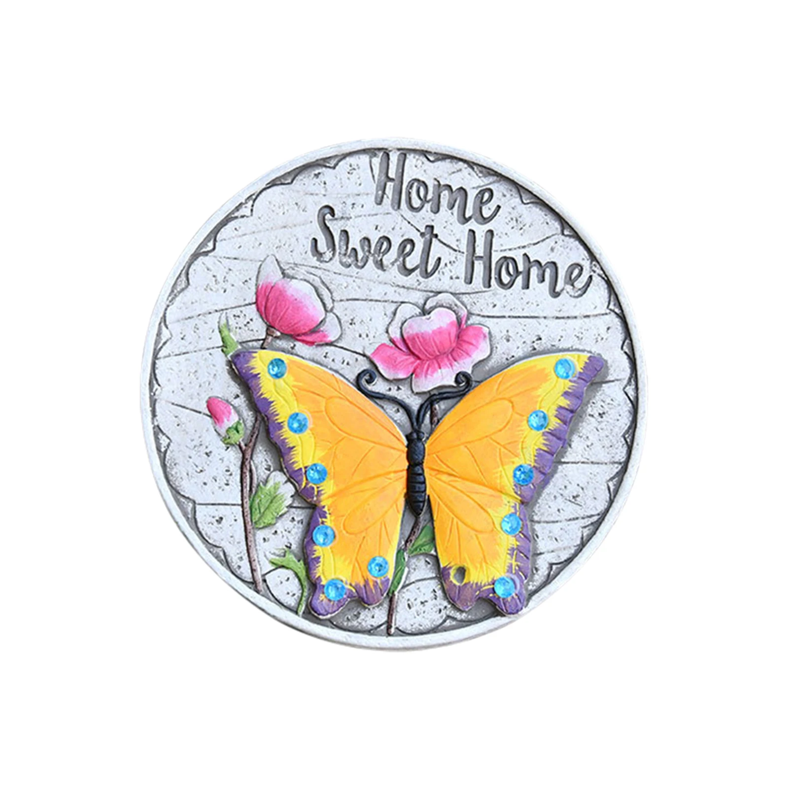 

Декоративный садовый камень для домашнего декора, цементные статуи для дорожек, патио, ландшафтный дизайн, Бабочка, уличный газон, двор