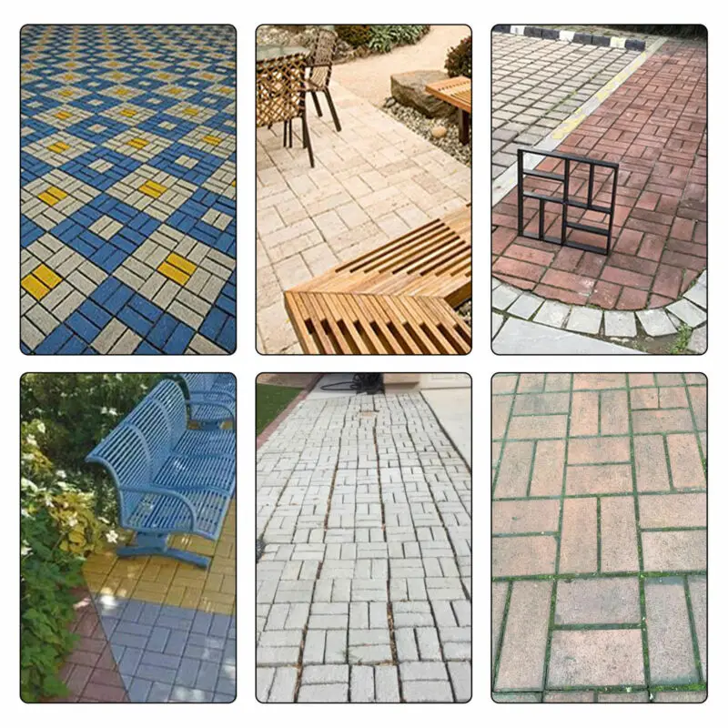 

2Pcs Walk Maker Square Concrete Stepping Stone Paving Pavement Mold 15.9"x15.9