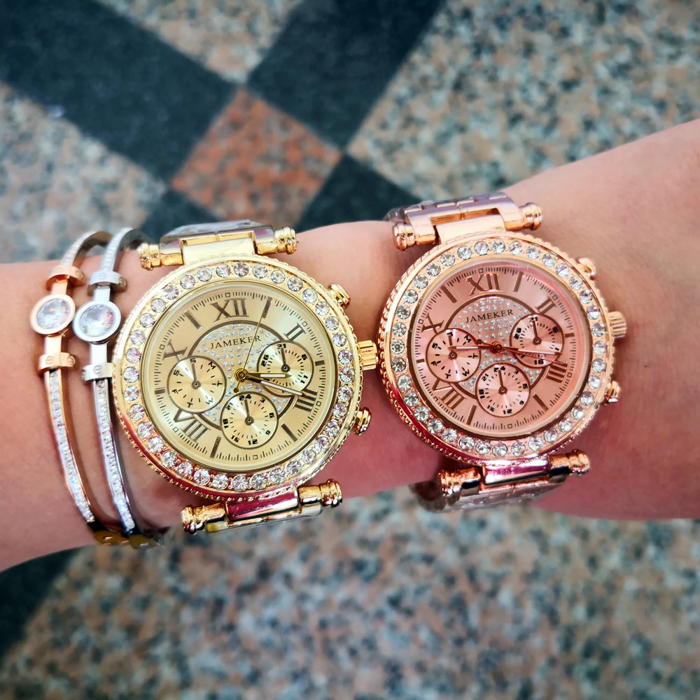 Женские кварцевые наручные часы Geneva из нержавеющей стали стразы серебристый