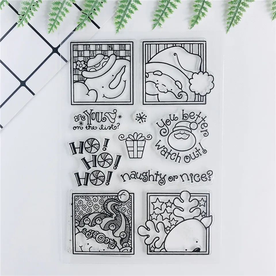 11*16 рождественские прозрачные штампы Bullet Journal Seal для DIY скрапбукинга резиновый