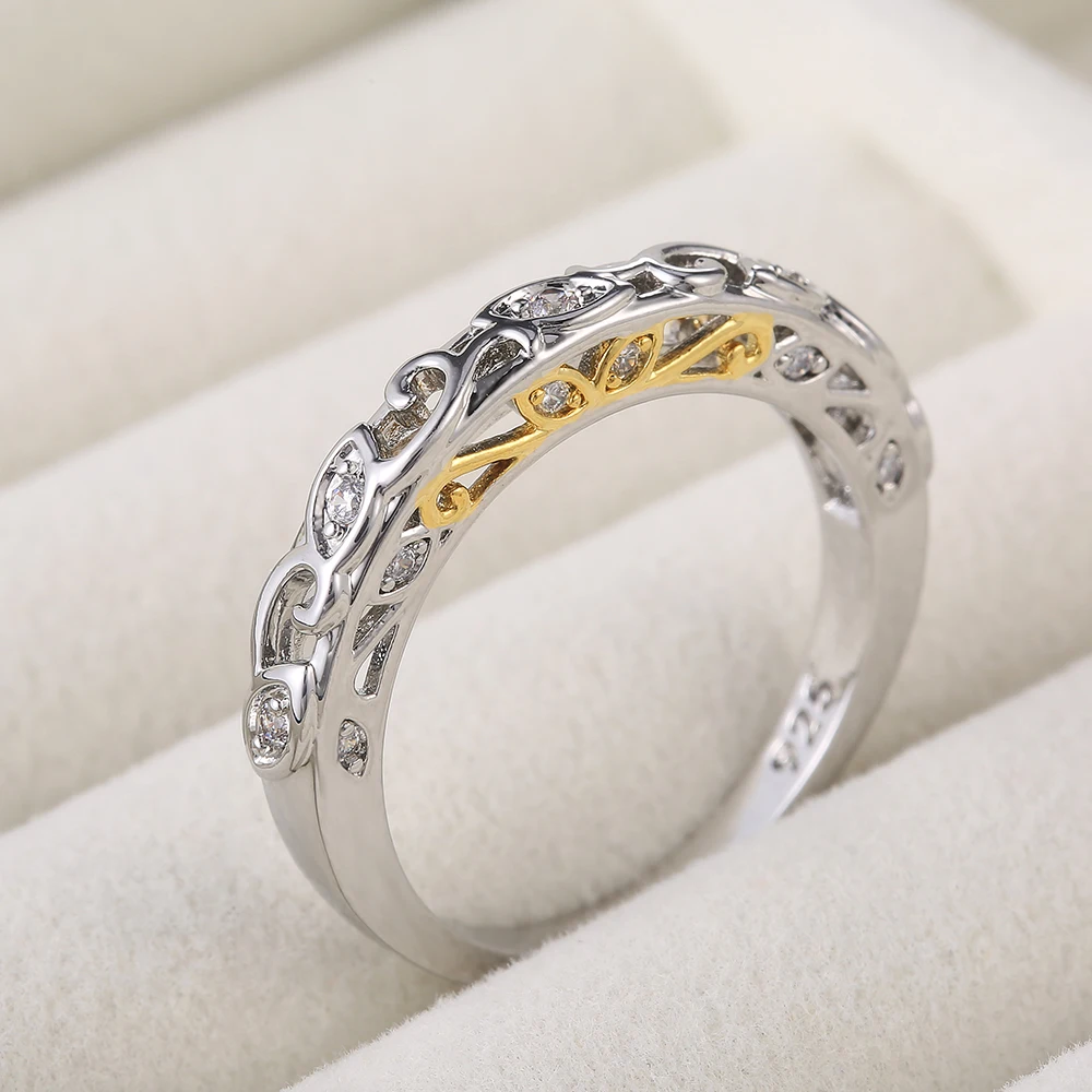 Huitan красивый узор женское кольцо Модные ювелирные изделия Кристалл Цирконий