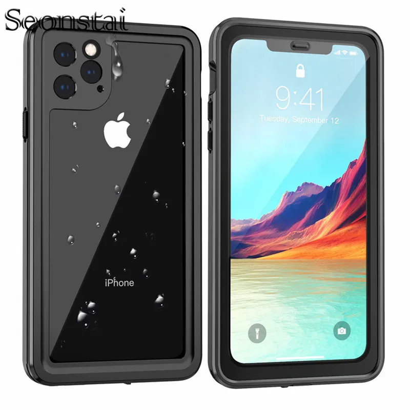 Герметичный Водонепроницаемый Чехол IP68 для iPhone 11 Pro Max противоударный чехол