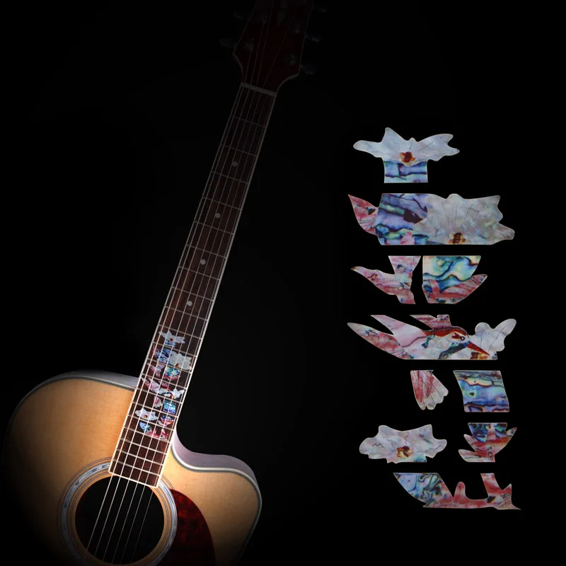 Fretboard инкрустированные наклейки Hummingbird Pick Honey Guitar маркеры для гитарных