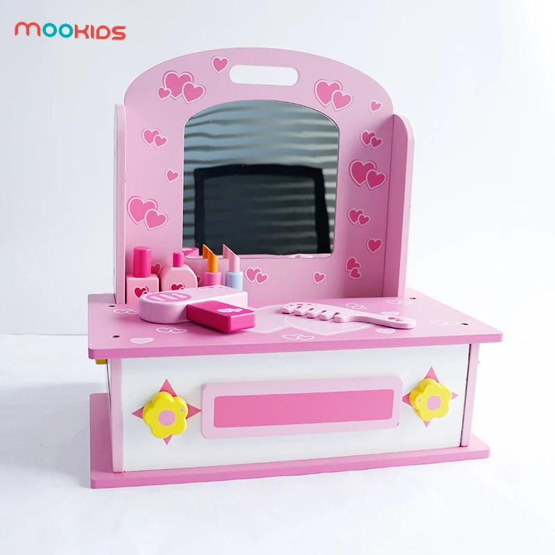 Mookids принцесса развивающие игрушки девочка туалетный столик набор игровой домик дерево Моделирование туалетный столик кухня взаимодействие