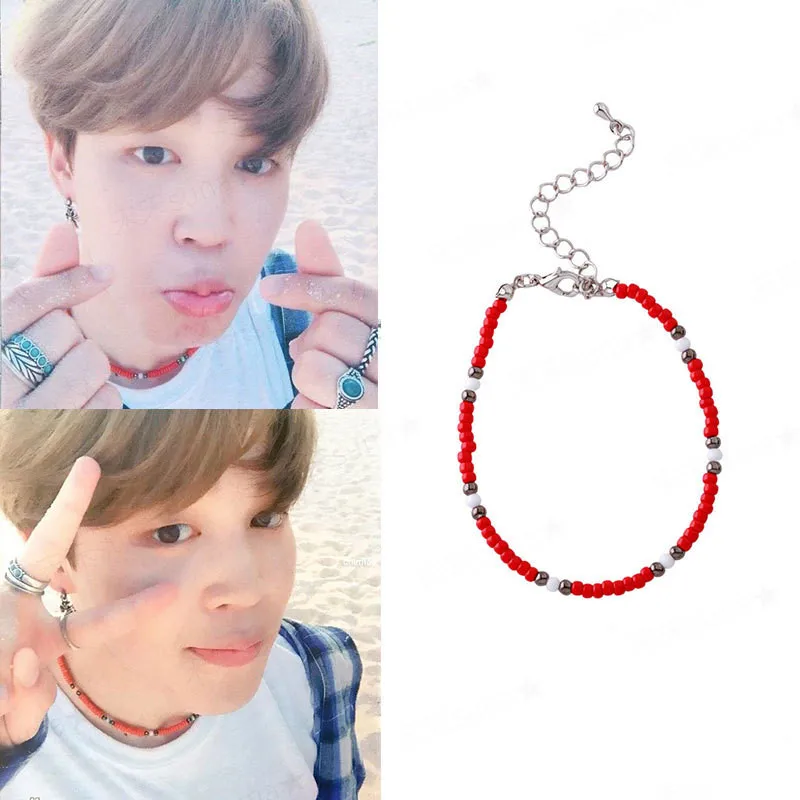 Ожерелье KPOP Bangtan Boys Jimin красная цепочка-чокер ожерелье для мужчин женщин Простые