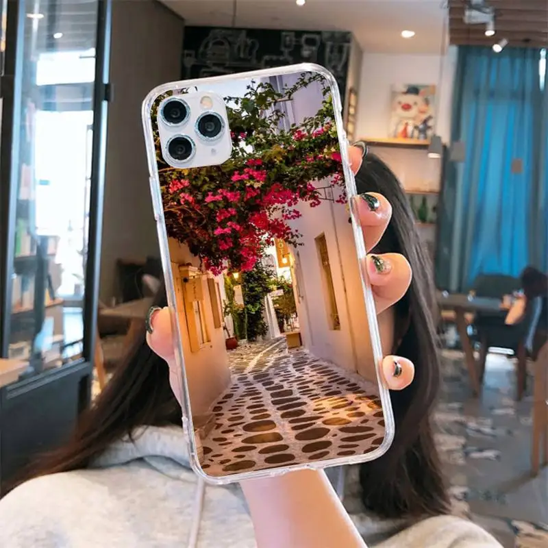 

travel italy France London mediterranean street Phone Cases Transparent for iPhone 6 7 8 11 12 s mini pro X XS XR MAX Plus se
