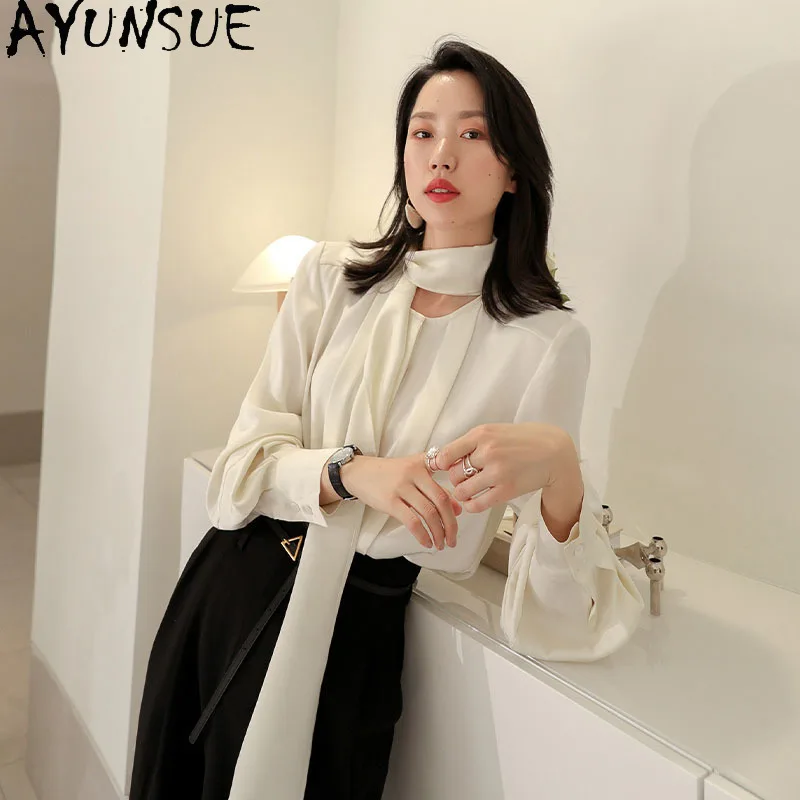 AYUNSUE Fashion Korean Female Blouses Spring Summer Shirt 2021 Office Lady Top Woman Elegant Women's Shirts Bluzki Damskie