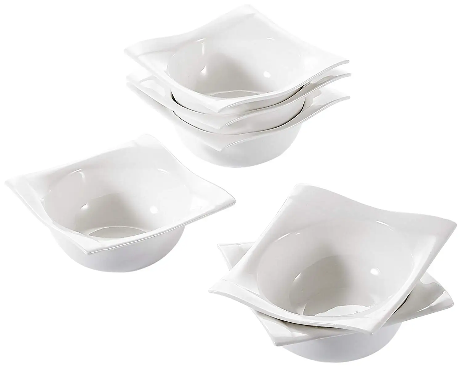 Vancasso 6 шт. 5 &quotслоновая кость белый фарфор квадратный злаковый суп паста миски