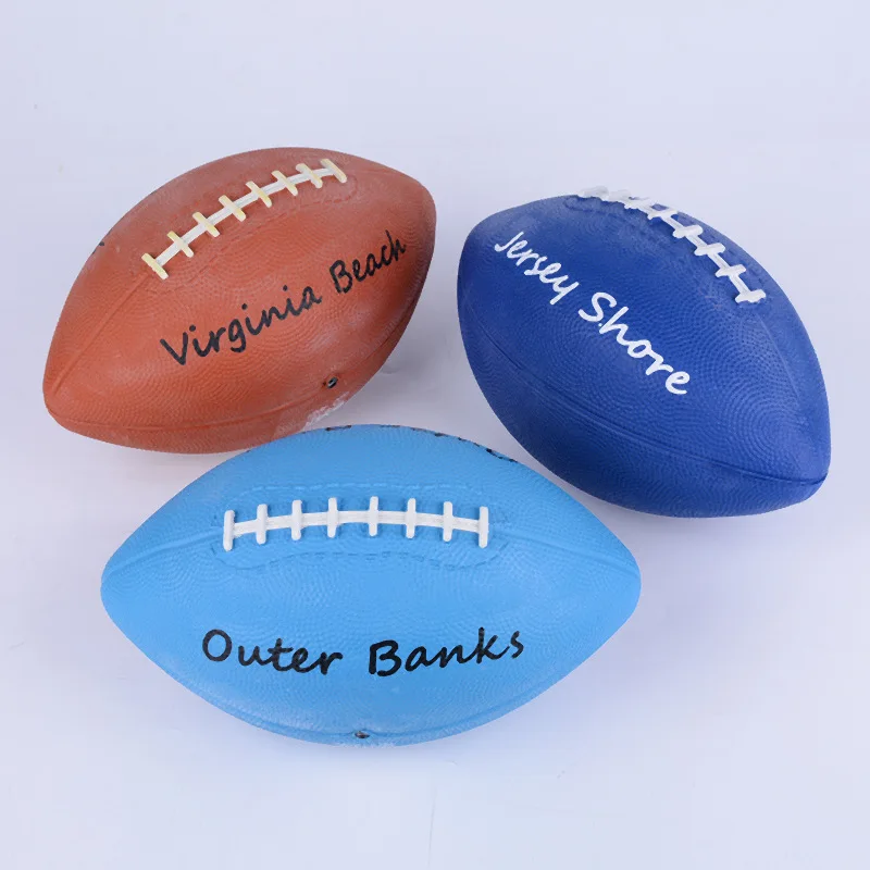 

21cm Rubber rugby school training ball for teenagers children sports training rugby game ball