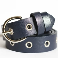 vintage women punk chain belt black double single eyelet grommet leather buckle belt female ladies waist jeans belts