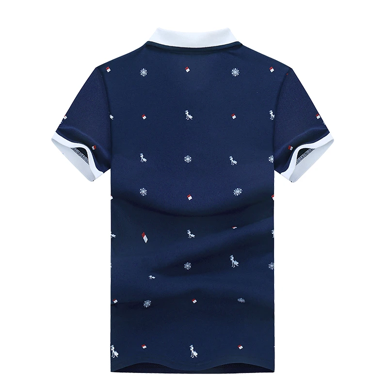 Рубашка-поло мужская с принтом муравьев короткий рукав приталенная Повседневная