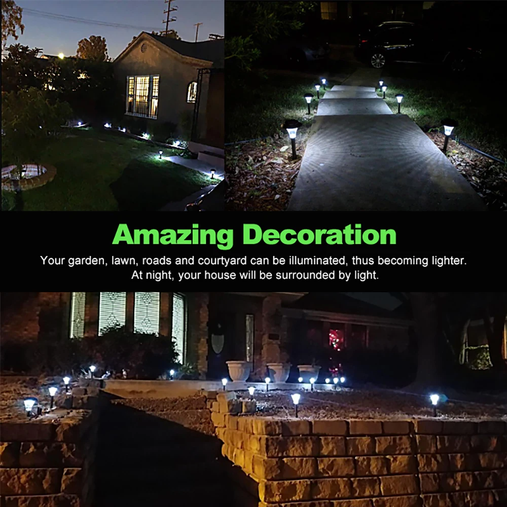 3/6/12 шт. водонепроницаемые садовые фсветильник Ри на солнечной батарее | Лампы и