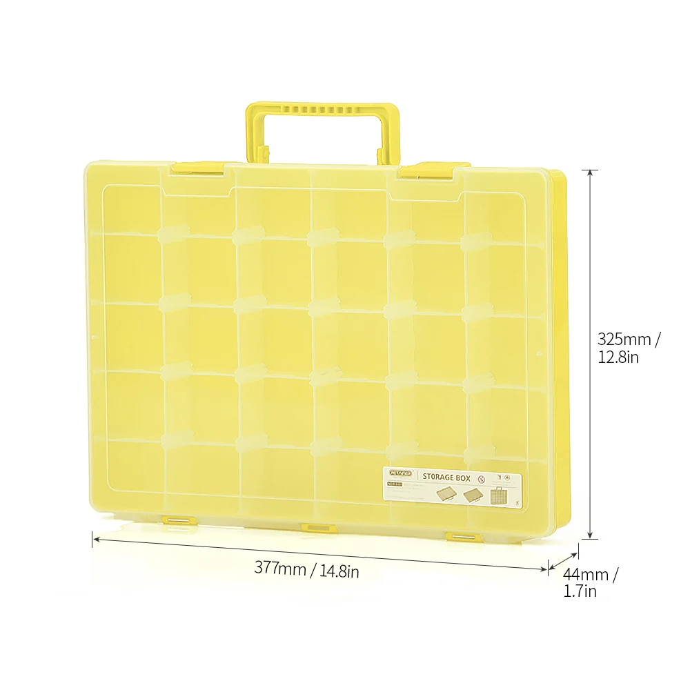 

New Plastic Storage Box Container Accessories Storage Case with Carrying Handle Adjustable Dividers 30 Grids For Earrings Rings