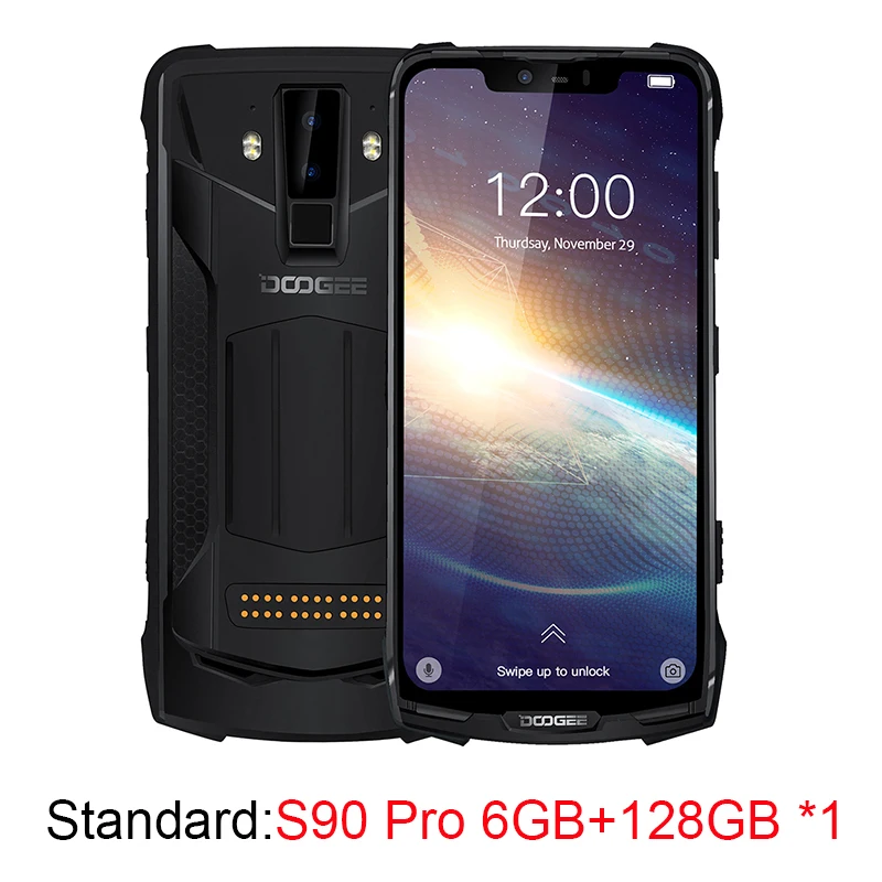 Standard Doogee S90 Pro модульный прочный мобильный телефон IP68 Helio P70 6,1" дисплей Восьмиядерный 6 ГБ 128 ГБ 16MP+ 8MP Android 9 12V2A смартфон - Color: Standard
