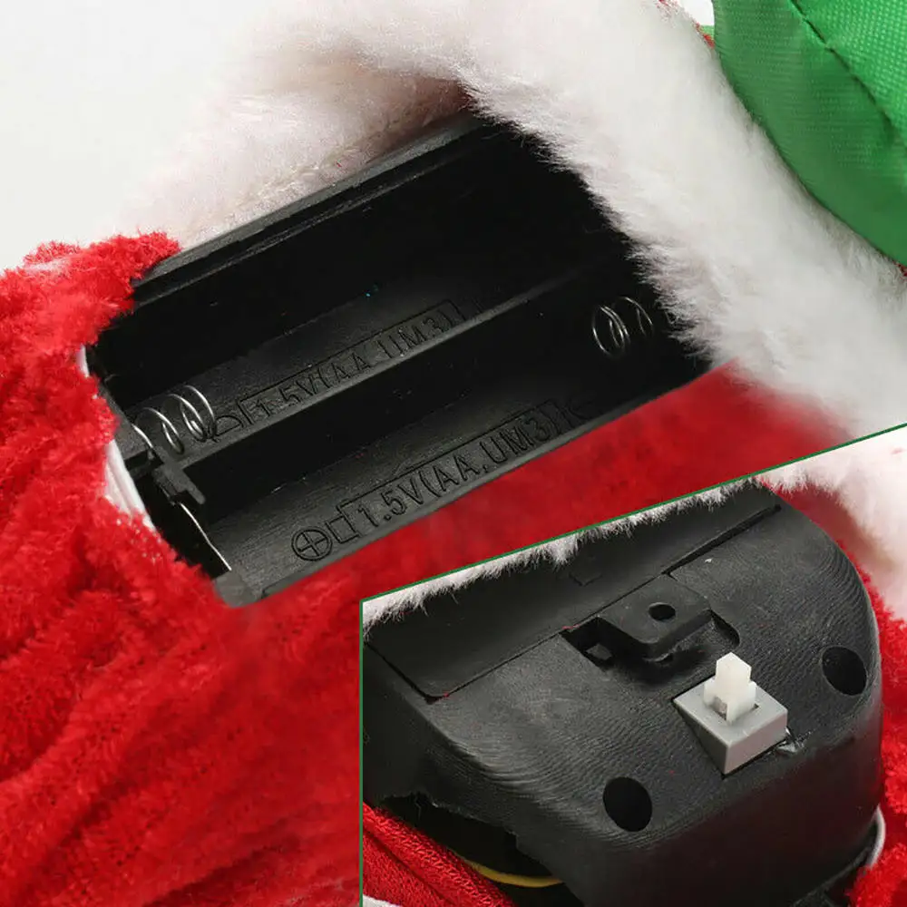 Забавный Рождественский Санта-Клаус электрическая подвесная лестница украшение