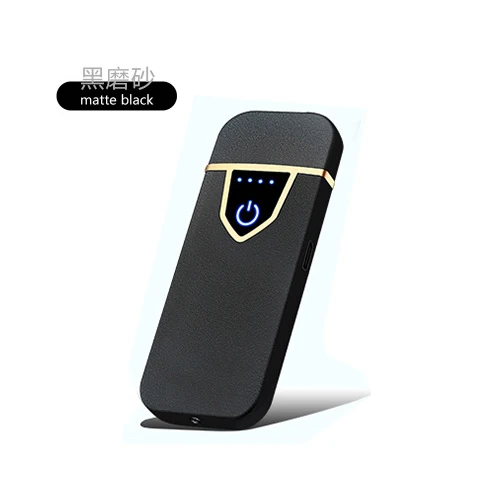 Matte Black Беспламенная перезаряжаемая электрическая зажигалка с гнездом usb аксессуары для курения Пульс для сигарет электронная зарядка зажигалки для сигар - Цвет: Matte Black
