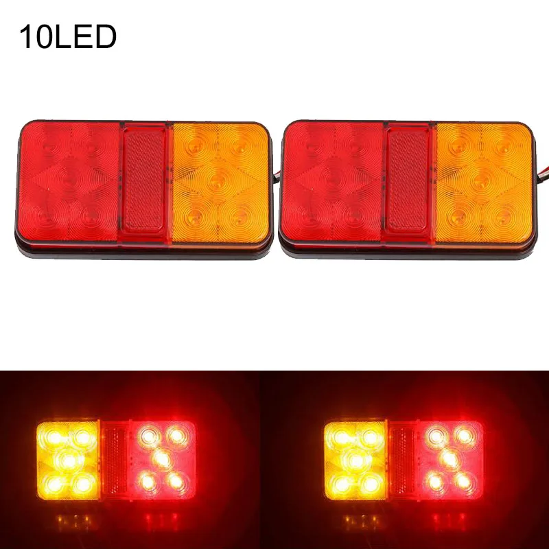 2x 2 шт. водонепроницаемый автомобильный 8 19 20 24 30 46LED задний светильник пара Лодочный Прицеп 12 В/24 В задние части для прицепа грузовика автомобильный светильник - Цвет: 2x