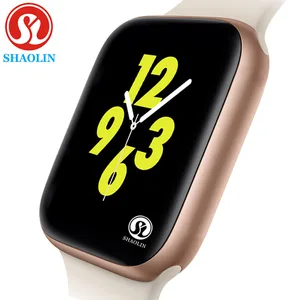 44mm smart watch series 6 smartwatch case for apple iphone android smart phone heart rate monitor pedometor red button free global shipping