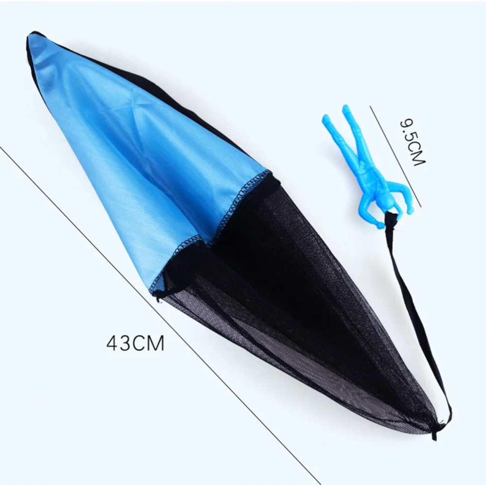 

6pcs Trendy Free Hand Throw Mini Soldier Parachute Classic Flying Toys for Kids Children Outdoor Sport (Blue, Yellow, Green