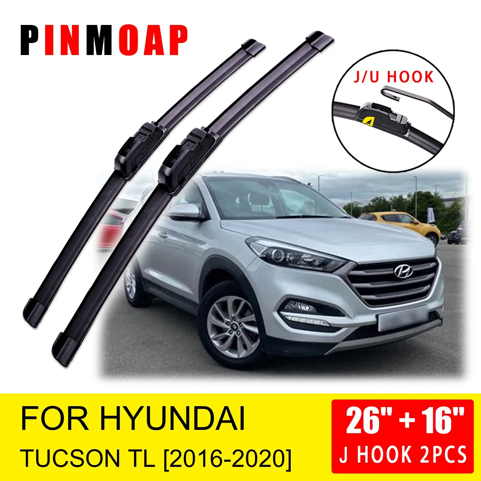 Щетки стеклоочистителя передние для Hyundai Tucson 2016 2017 2018 2019 2020 - изображение