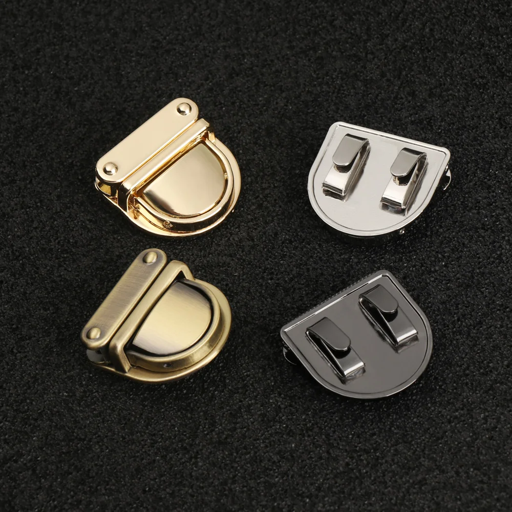 1 Pcs Durable Metal Wallet Bags Clasp Twist Turn Lock Closure Button Snaps For DIY Craft Hardware Handbag Purse Luggage Part | Дом и сад
