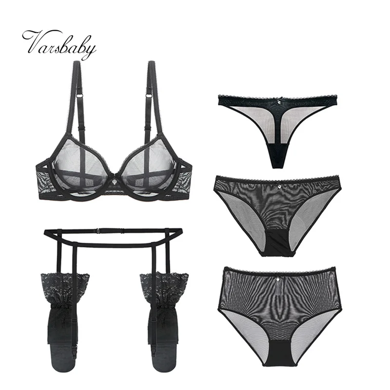 

Комплект женского нижнего белья из бюстгальтера, трусиков, подвязок, чулок, стрингов и трусов с высокой талией, комплект из 6 предметов