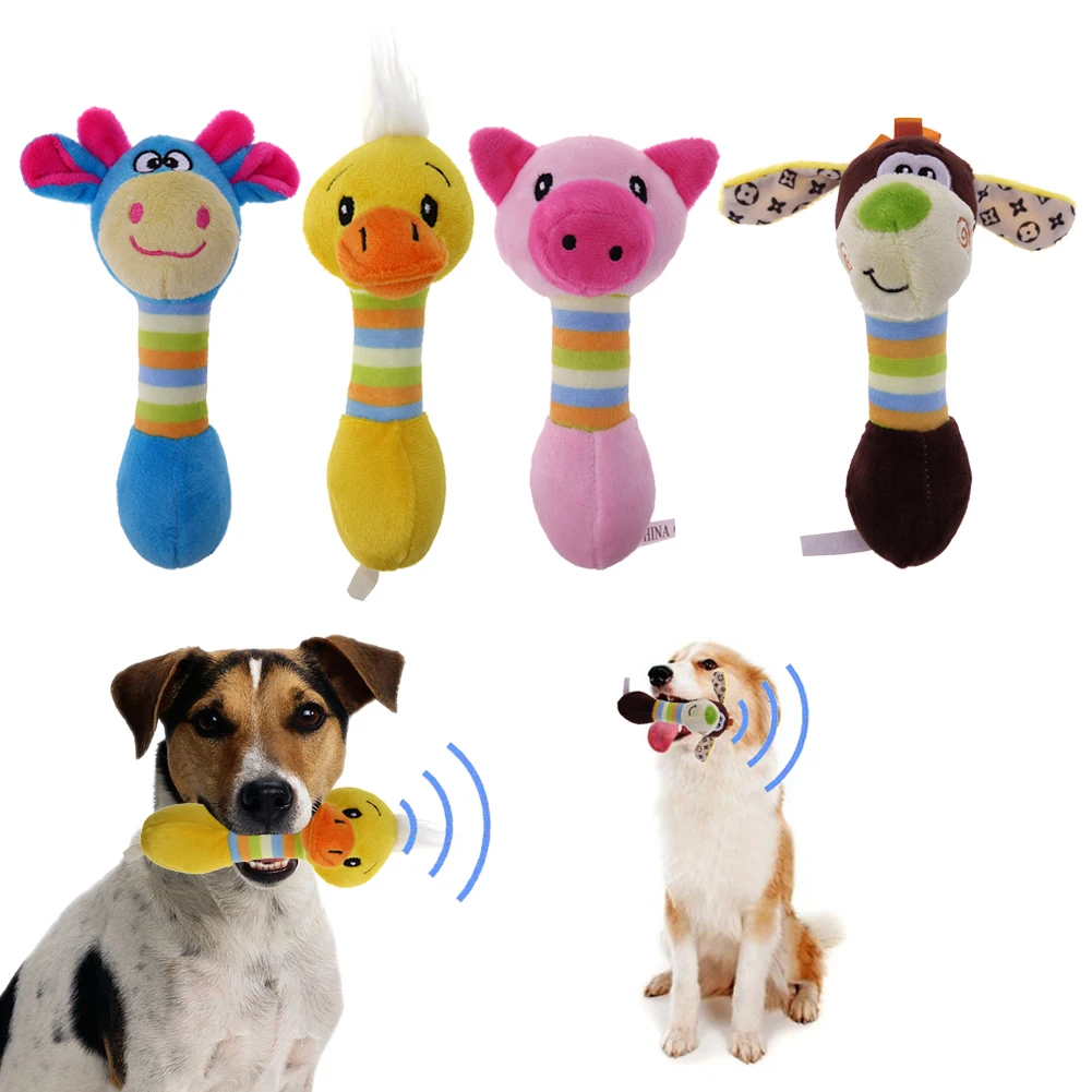 

Funny Pet Puppy Dog Toys Interactive Animal Shape Plush Cat Toy Pet Kitten Sound Squeaker Chewing Vocal Toys For Cats Hot