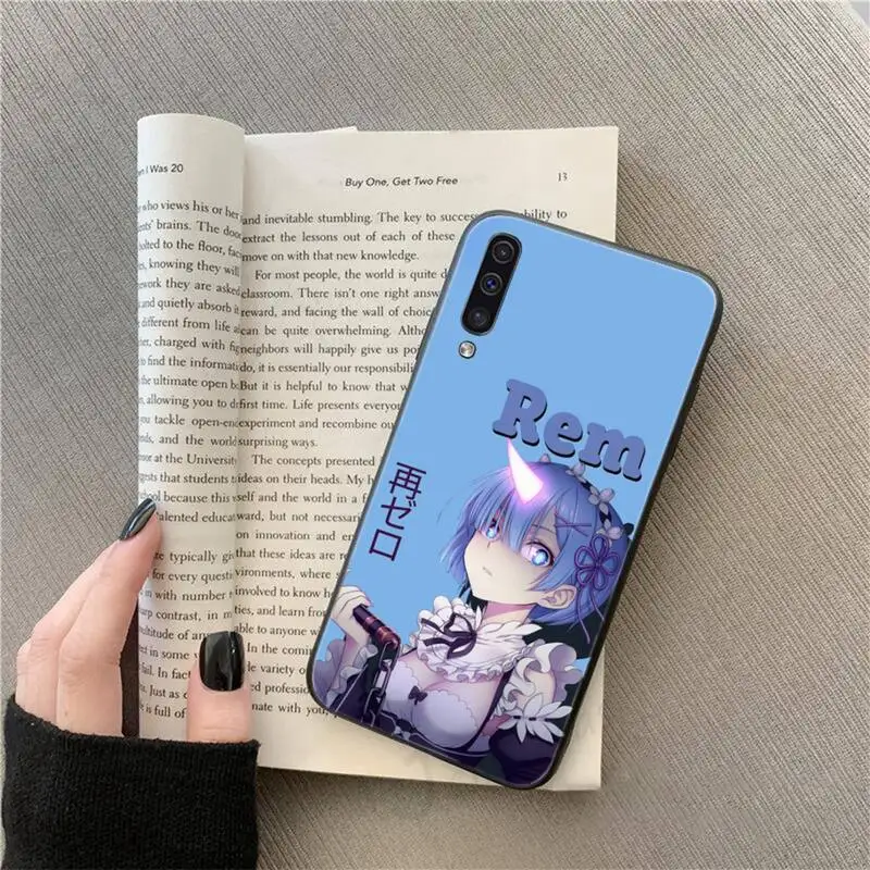 

Anime Cute girl Re Zero Rem Phone Case For Samsung galaxy S 9 10 20 A 10 21 30 31 40 50 51 71 s note 20 j 4 2018 plus