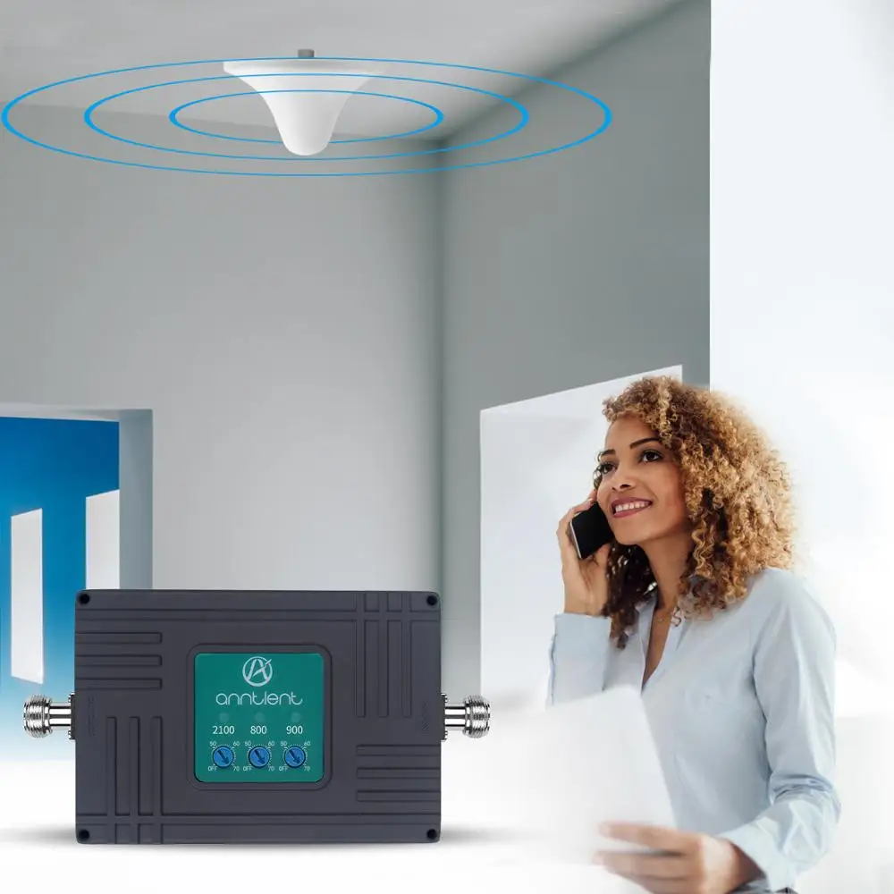 GSM ретранслятор LTE усилитель 4G сигнала сотового телефона 2G 3G трехдиапазонный 8/1/20