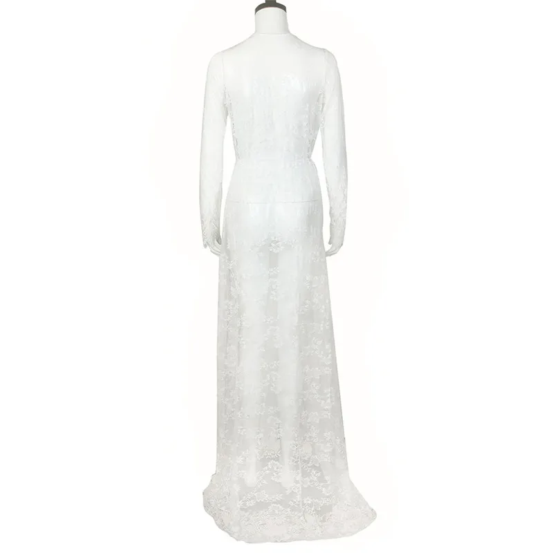 

2020 Maternity Dress Pregnancy Photo Shoot Pregnant Women Mother Long Sleeve Elegant Vestido Lace Party Evening Maternity Clothe