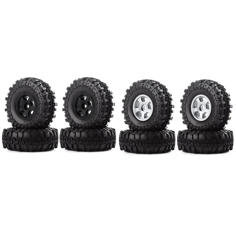 

for Axial SCX24 1/24 RC Crawler Car 4PCS 1.0 Metal Beadlock Wheel Rims Tire Tyres Set Upgrade Parts Accessories