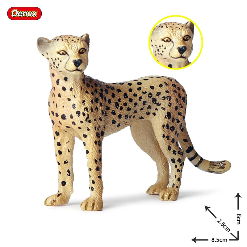 Детская симуляция дикой природы модель твердый экологический Леопард Гепард