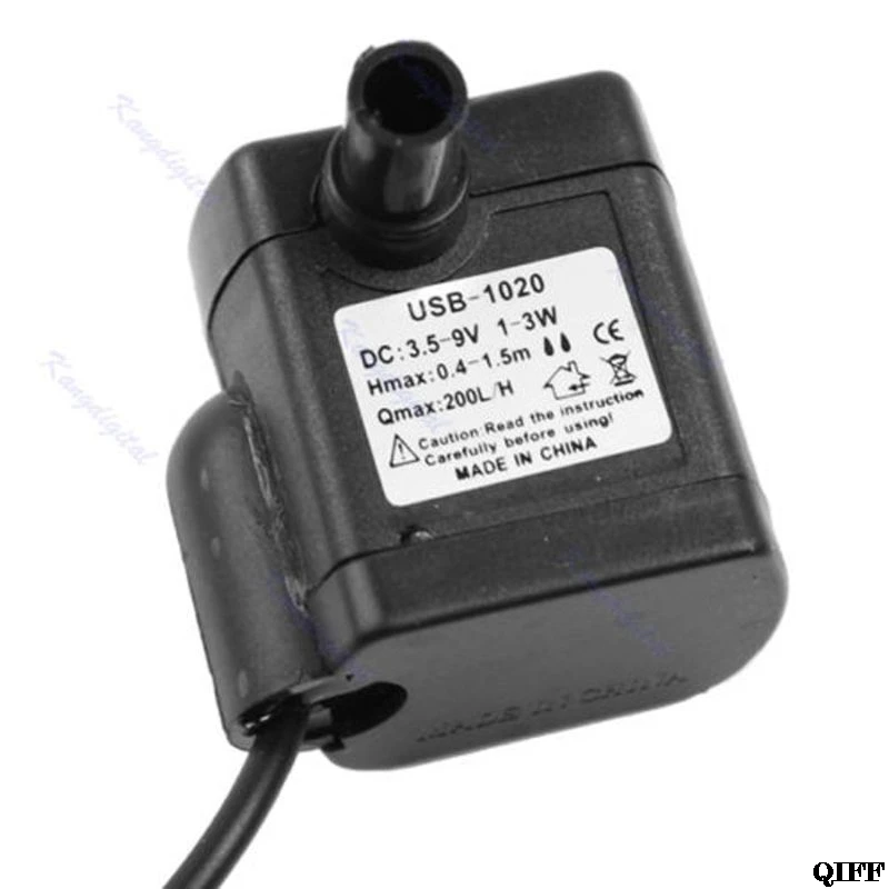 DC 3,5 V-9 V 3W USB погружной водяной насос для аквариума фонтан Пруд воздушный насос мини Электрический погружной водяной насос