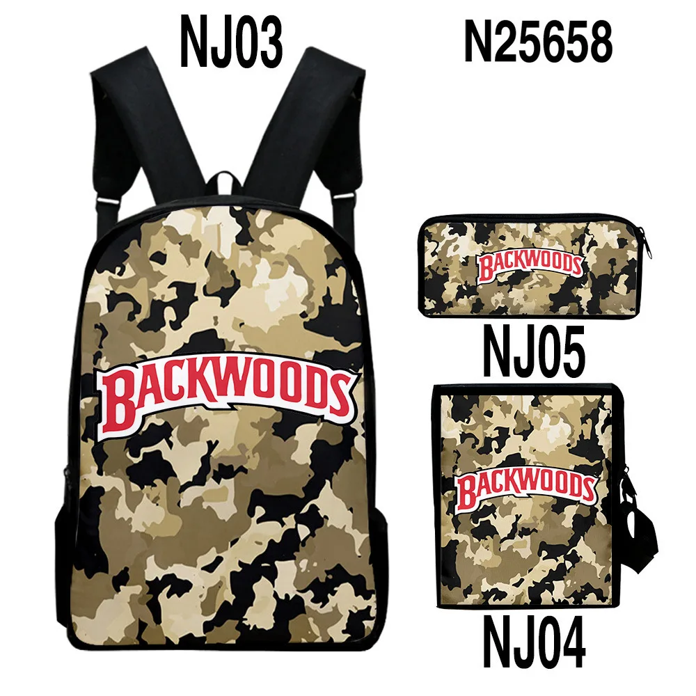 

2020 BACKWOODS CIGARS Boys Girls Backpack School Bags 3D Print Women Men Cosply Travel Laptop Waterproof Backpacks Hip hop Sets