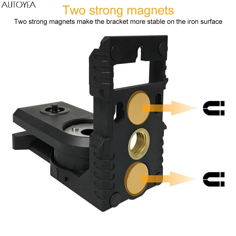1/4&quot-5/8&quot laser level bracket magnet L-shape Laser Level Support Tripod Adapter For Universal Levels | Инструменты