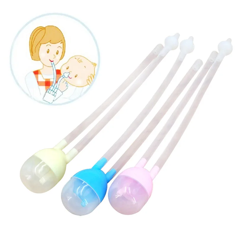 

New Born Baby Safety Nose Cleaner Vacuum Suction Nasal Aspirator Bodyguard Flu Protection Accessories K0245
