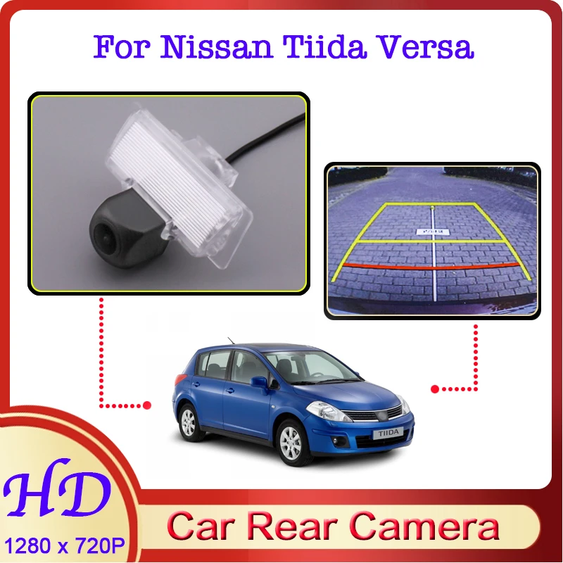Автомобильная камера заднего вида рыбий глаз для NISSAN Tiida Versa C11 2004 ~ 2012 HD с функцией