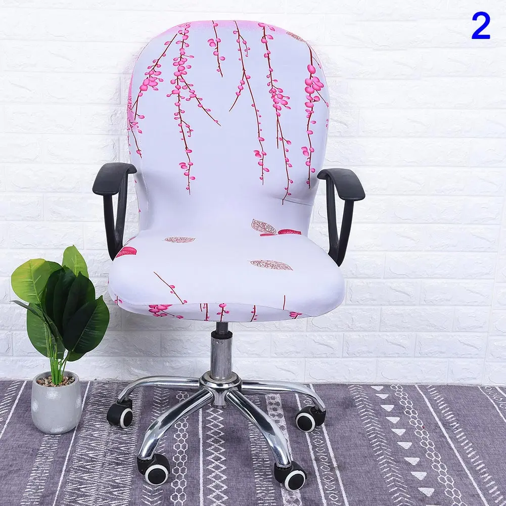 

Swivel Chair Cover Elastic Removable Printed Chair Cover for Computer Office ADW889