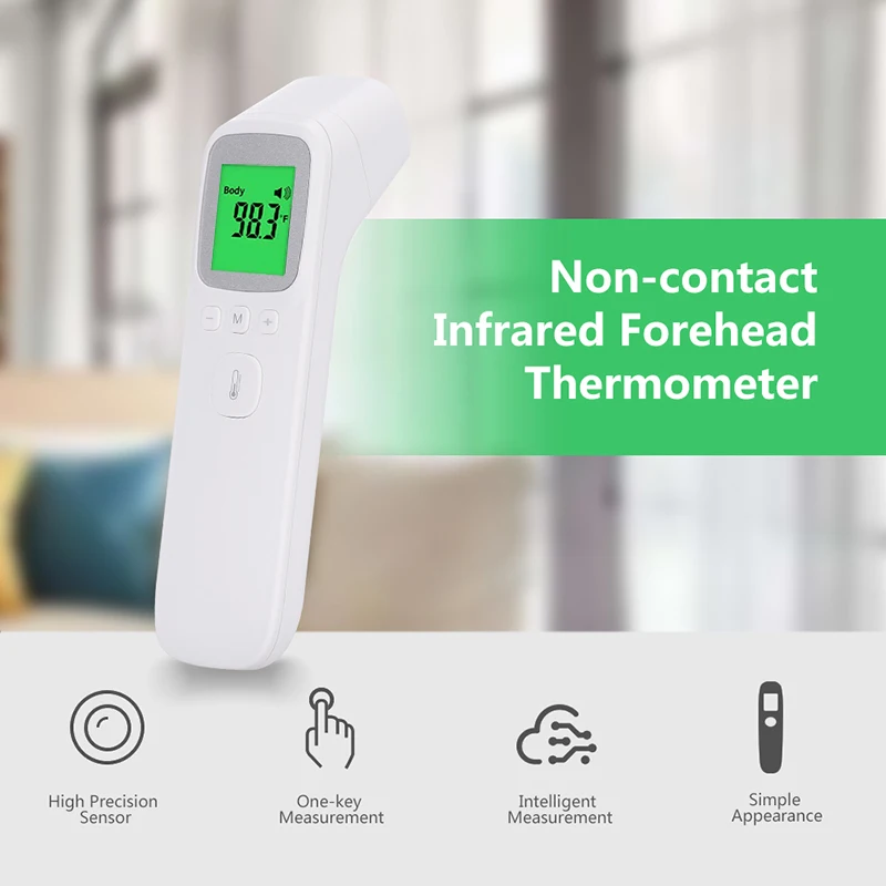 

Non-contact Infrared Forehead Thermometer Family care Fast measure one-button measure Triole backlight Ear thermometer
