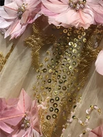 2021 Newest High Quality Customized Luxurious Beadings Champagne and Red Feathers Sleeveless Floor Length Party Evening Dress