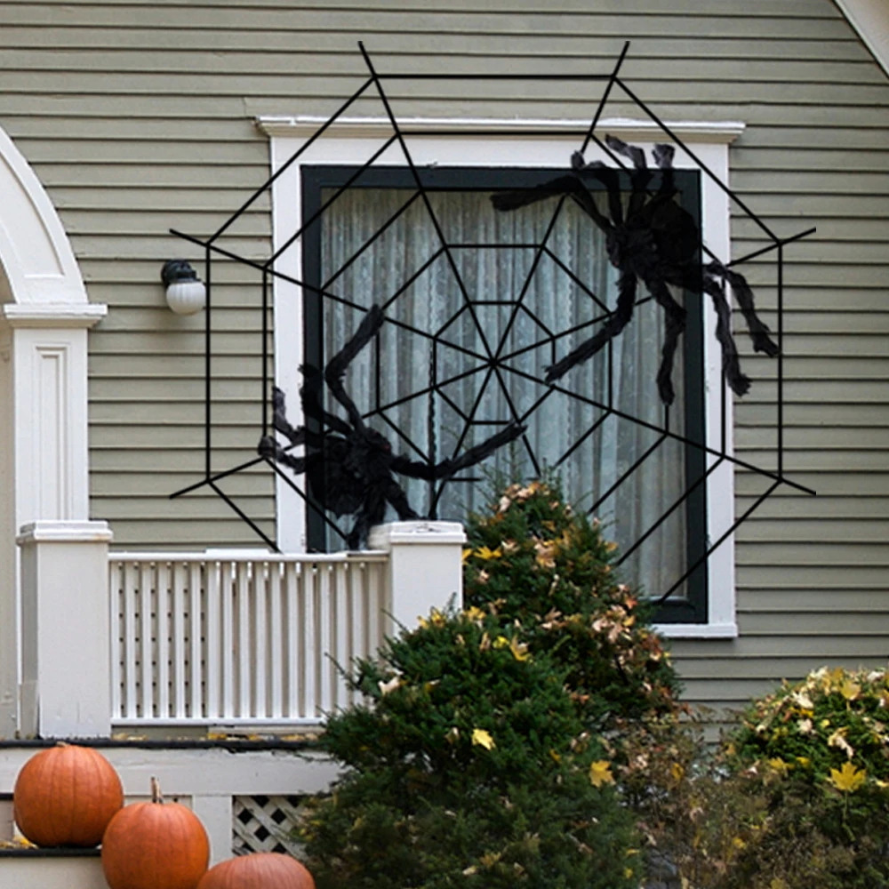 

Black/White Giant Stretchy SpiderWeb Halloween Spider Web Decoration Cobweb Terror Party Bar Haunted House Decor Halloween Decor